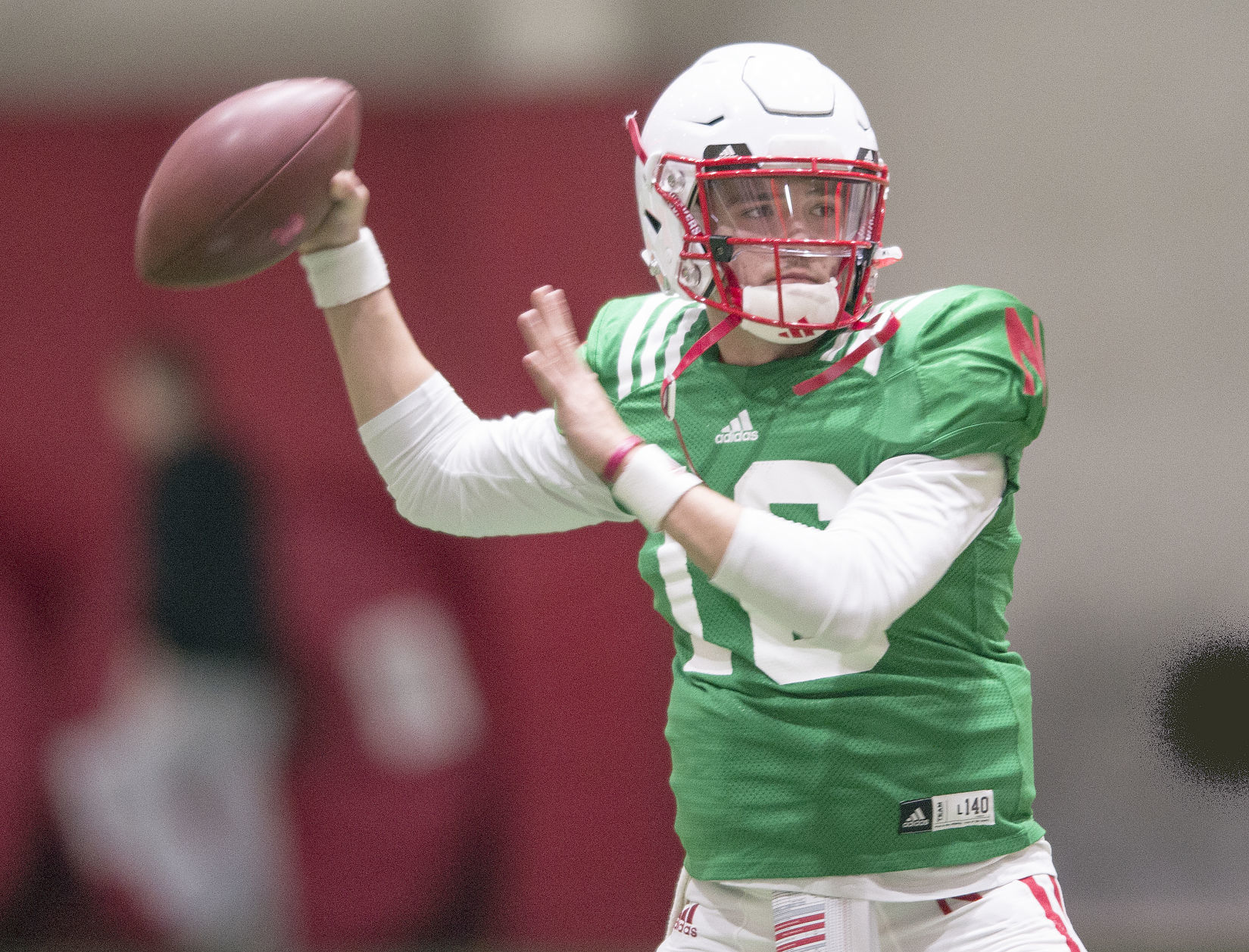 Nebraska football practice, 4/3/18